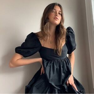 Aritzia Wilfred Serenade Taffeta empire waist dress